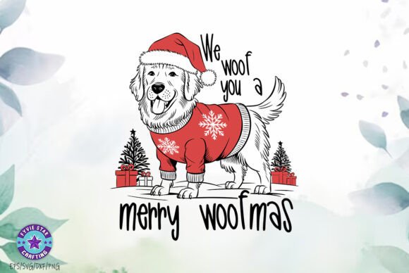 Christmas Dog Quote SVG PNG Design for Crafts & Graphics