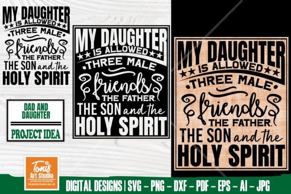 Dad and Daughter Dad SVG Funny Dad Graphics
