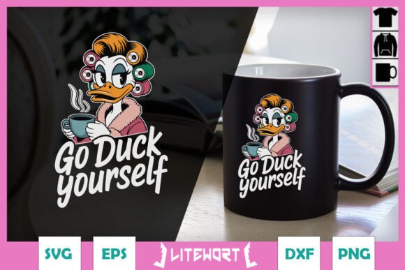 Go Duck Yourself Sarcastic Quote SVG for Crafts & Graphics