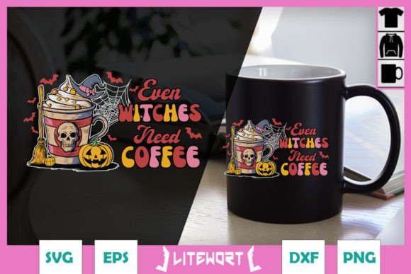Halloween Witch Coffee Quote SVG: Crafts & Graphics