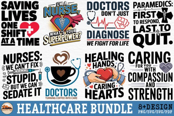 Healthcare Nursing Doctor Quotes Bundle