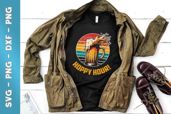 Hoppy Hour Funny Beer Quote SVG: Graphics for Crafts & Local Branding
