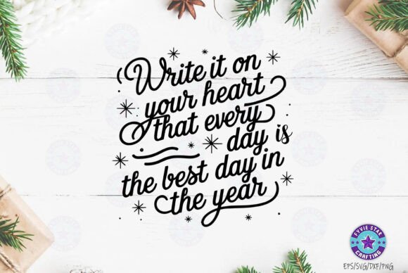 New Year Quote SVG PNG Design for Crafts & Graphics