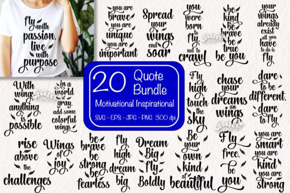 Quote Bundle SVG: Motivational Graphics for Crafts