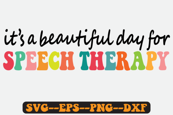 Speech Therapy Quote Retro SVG Design: Graphics for Crafts