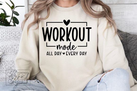 Workout Mode SVG PNG: Fitness Graphics for Crafts